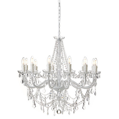 Aracely 12 - Light Candle Style Chandelier