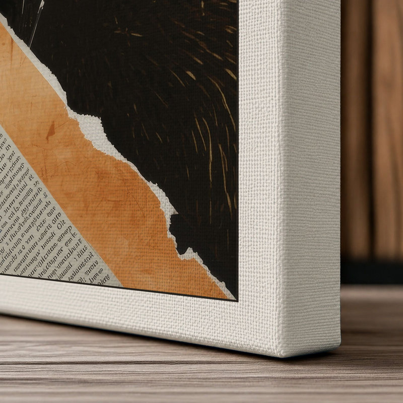 Badger Among Print Eclectic - Wrapped Canvas, 18x12 - 45.7 x 30.5 cm, Cream Border