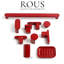 Poignée d'armoire moderne de style Mid-Century ROUS, 3,75 po, rose (rouge)-111786466-112500723
