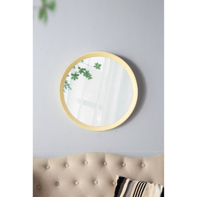 Miroir mural en bois de manguier de style transitionnel avec cadre en bois de manguier massif pour salle de bain, console de vestibule posée contre le mur