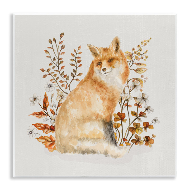 «Rustic Fox & Botanicals», art mural par Janice Gaynor