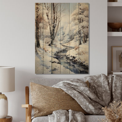 «Snow Forest Wonderland» sur impression sur bois