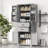 Storage Cabinet With Multi-Functional Storage Space, Doors With Storage Shelves, 2 Drawers, Adjustable Shelf-93630096