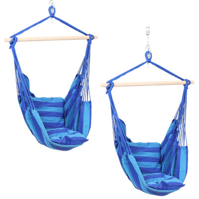 Sirmans Cotton and Polyester Hammock Hanging Chair with Cushions