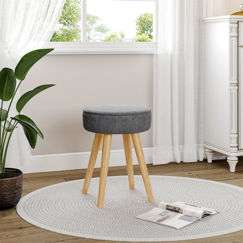 Solid + Manufactured Wood Accent Stool