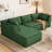 106" Boneless Deep Seat Modular Sofa With Lounge Chair & Memory Foam-718366714-718366712