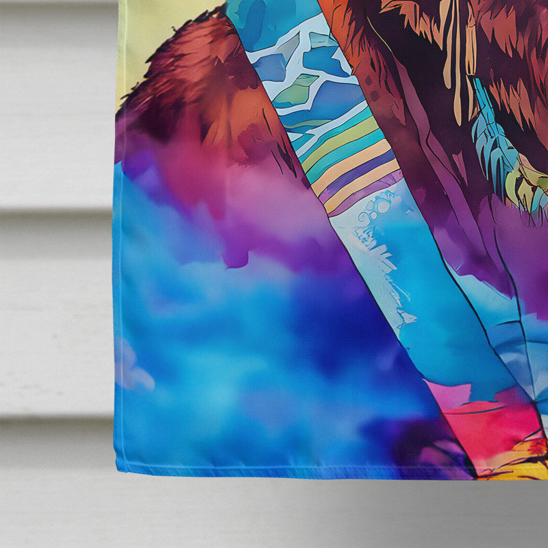 Drapeau de la maison d'un hippie grizzly