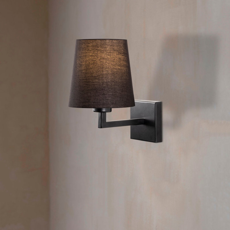 Gilmore Armed Sconce, Black, Black