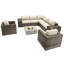 Ensemble de conversation pour 6 personnes avec foyer et coussins Sunbrella Lsi-1731678544