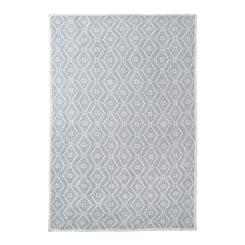Gray Geometric Jacquard Reversible Knitted Throw Blanket 50" x 70"