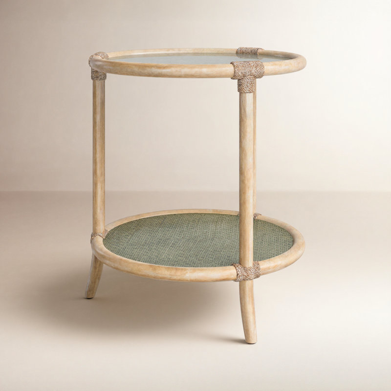 Retreat End Table, Dune/Green