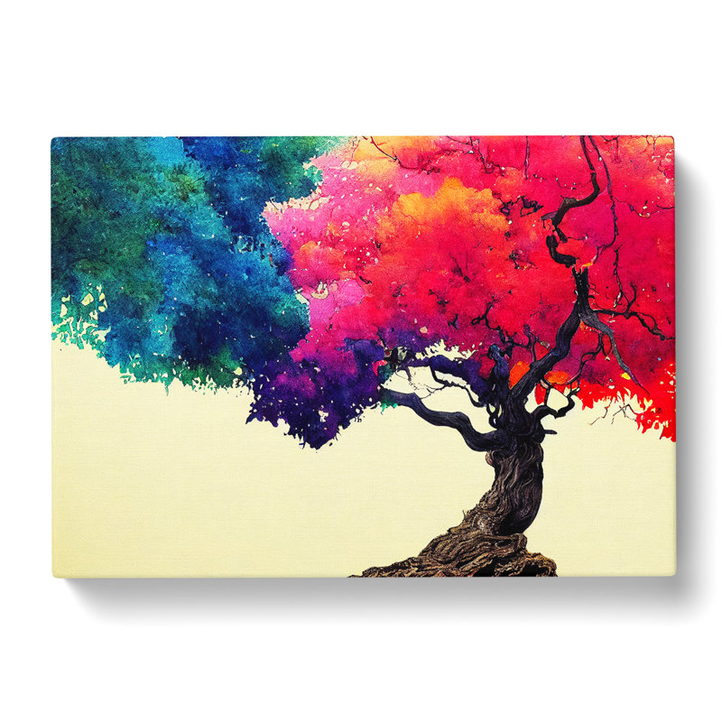 Watercolour Tree Painting Vol.3 - Wrapped Canvas, 35cm H x 50cm W x 3cm D