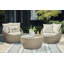 Chaise de patio pivotante avec coussins (ensemble de 2)