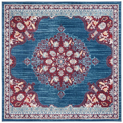 Barcus Oriental Burgundy/Ivory Area Rug