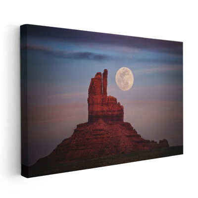 «Moonrise Over Monument Valley», reproduction d'art sur toile
