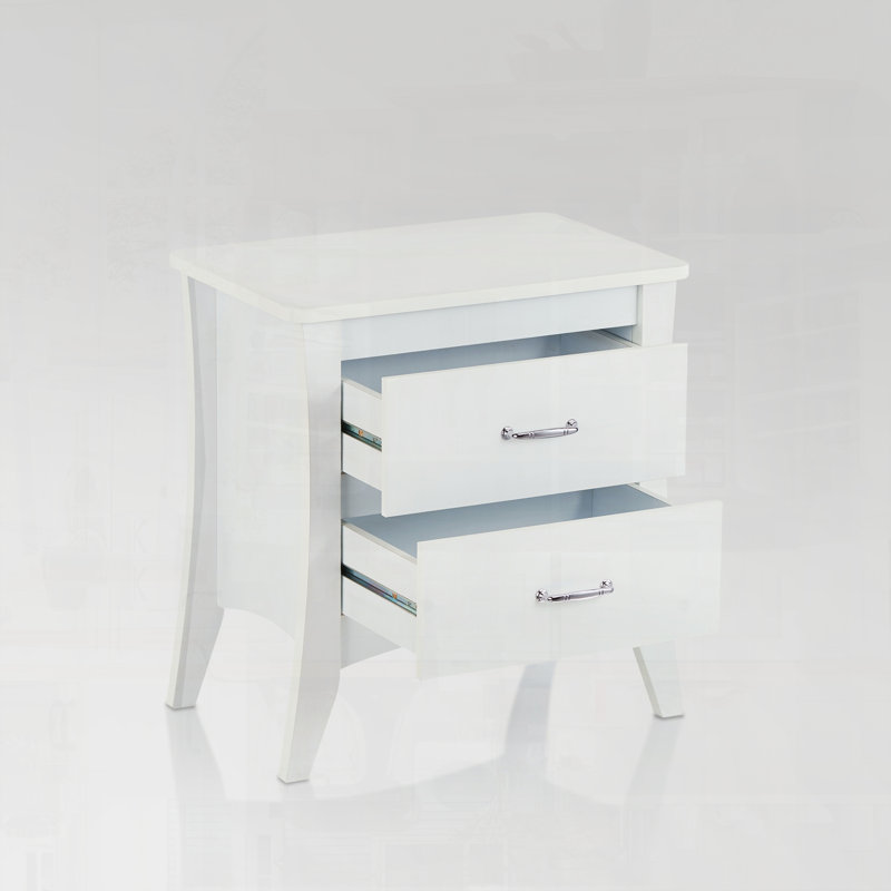 Table d'appoint avec deux tiroirs de rangement pratiques pour une utilisation quotidienne