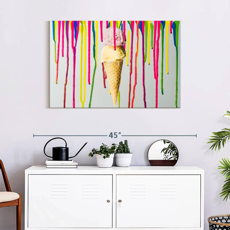 Yarlin Dripping Ice Cream, 24" H x 36" W