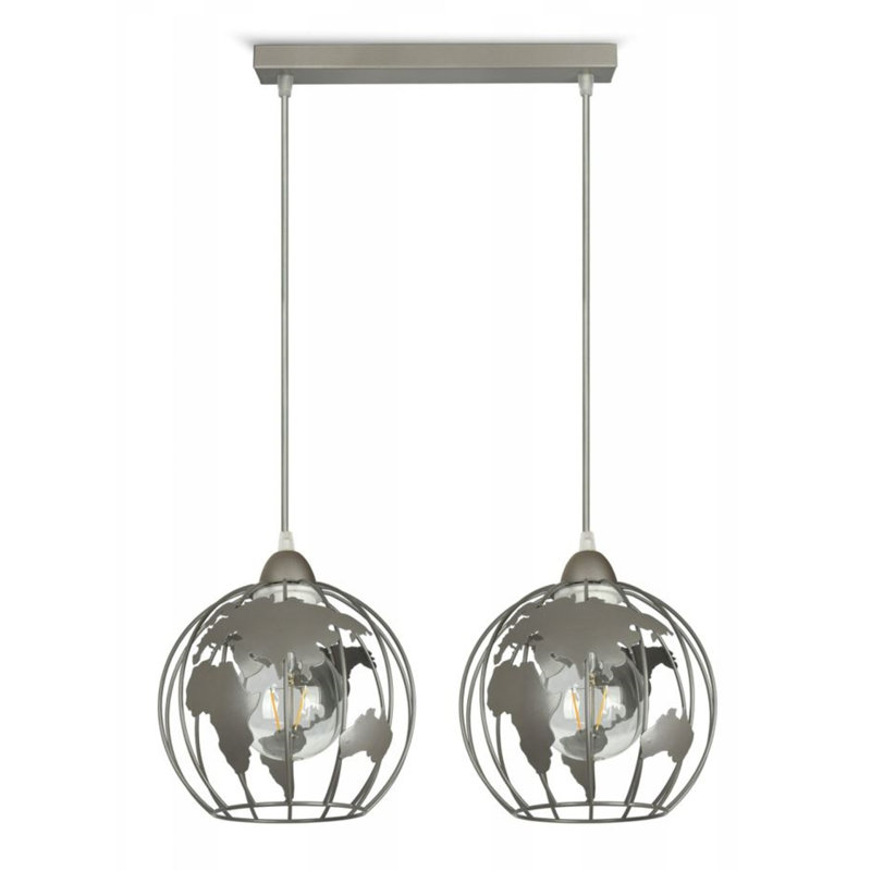 Fobbs 2 - Light Sphere Pendant, Grey/Brown/Blue, Grey/Brown/Blue