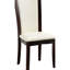 2 chaises d'appoint de salle à manger, style contemporain, bois de cerisier foncé, style blanc, 2 pièces, finition, assise, solide-1484446138