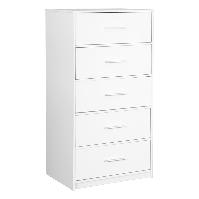 Commode 5 tiroirs avec grands tiroirs en tissu