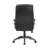 Sian Rolling Executive Chair With Dark Gray Finish, Black Faux Leather