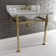 Monarch Marble Rectangular Console Bathroom Sink with Overflow