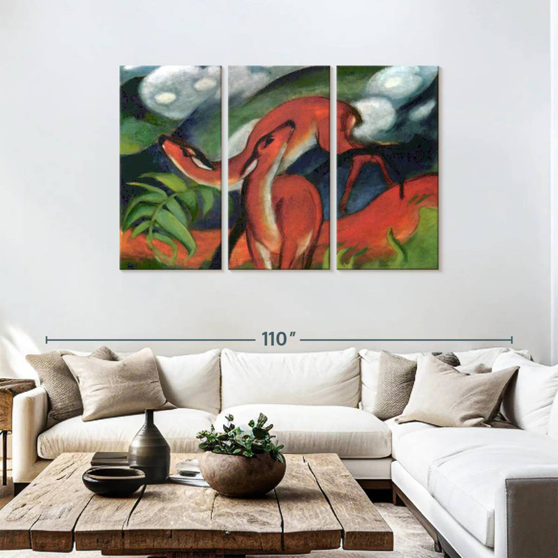 Brampt Red Deer II 1912, 48" H x 74" W