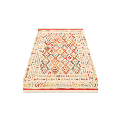Tapis tissé à plat de qualité supérieure, 2,6 x 9,8 pieds, 100% coton, 1,0 lb / pied carré | Conception sans velours, lavable à la machine à 86 ° F | Facile à nettoyer avec l'aspirateur et le détachant, parfait pour le décor du salon et du vest