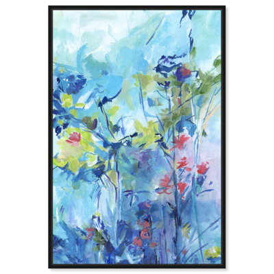 Heavenly Blue II Canvas Floral Abstract Art by Art Remedy