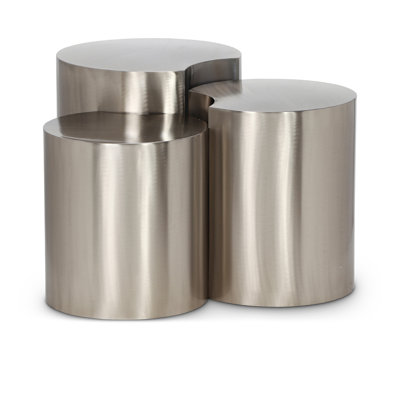 Ismah Iron Top End Table Set