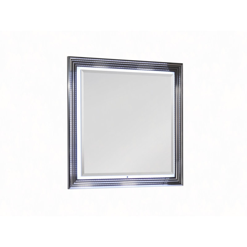Miroir lune lisse avec DEL, Gris