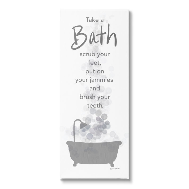 «Kids Bathroom Nighttime routine List» par Anna Lapoint - impression sur toile tendue, H 40 po x l 17 po x P 1,5 po