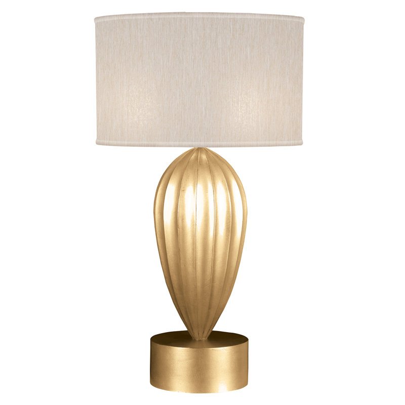 Allegretto Metal Table Lamp, Gold , Beige