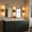 20" Modern Rechargeable Wall Sconce With Remote & Bulbs, Dimmable Wireless Wall Light-660376006-649301838