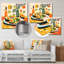 Vert et rouge avocat impressionniste II - nourriture, art mural en métal-995749660