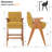 Betty Upholstered Counter Stool with Arms-1326382099