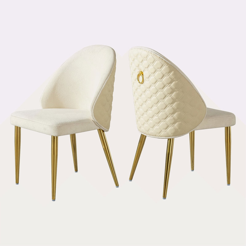 Chaise de salle à manger sophistiquée en acier inoxydable pour des intérieurs élégants
