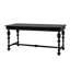 Bureau long en bois massif sculpté noir avec trois tiroirs 62,99 "-129913745