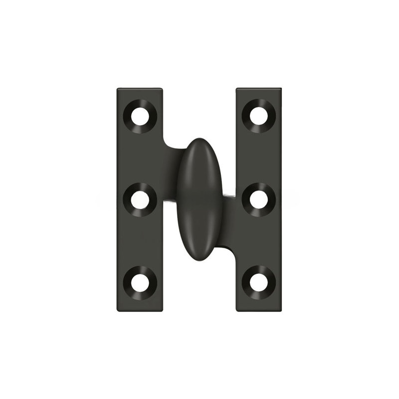 2'' x 1.5'' Metal Butt Hinge, Right Hand, Oil Rubbed Bronze