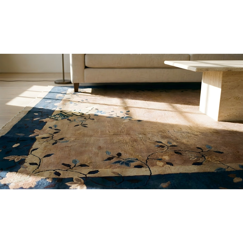 Tapis art déco chinois en laine antique