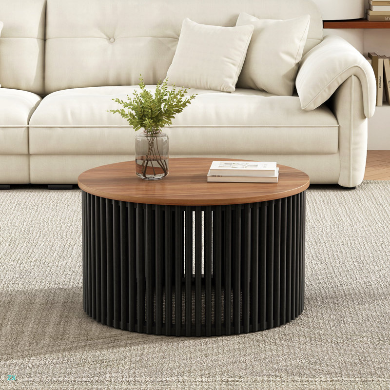 Table d'appoint en bois d'acacia de 30 po SOLID: conception moderne, fabrication durable et assemblage facile