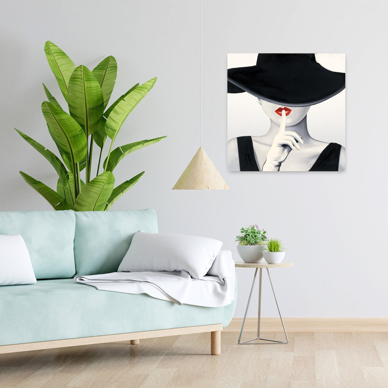 Haute Chapeau, art contemporain argenté, H 24 po x l 24 po