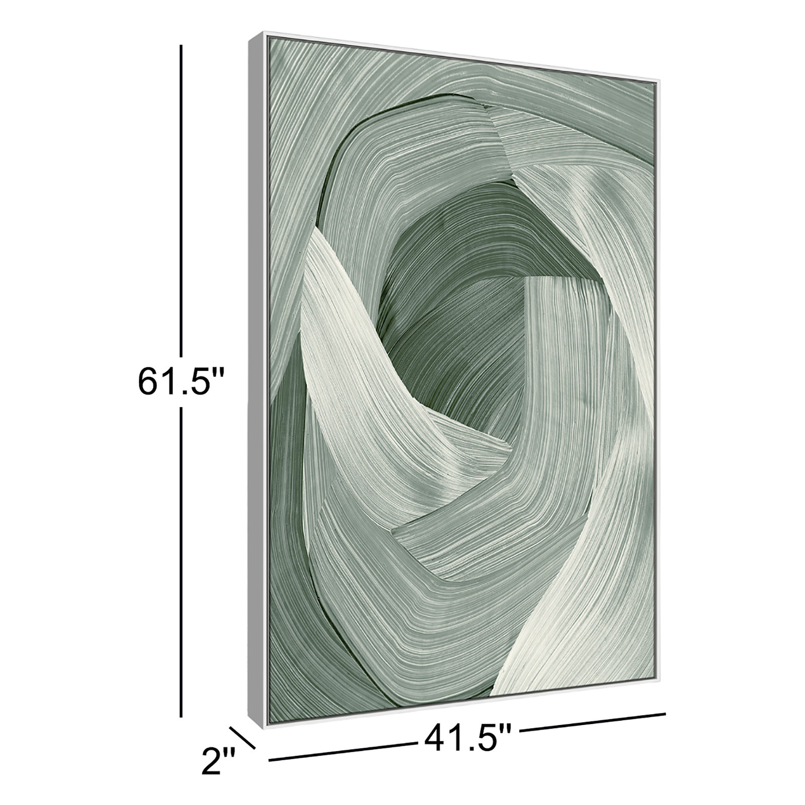 Wyn "Enriched Emerald" Print, White , 61.5" H x 41.5" W
