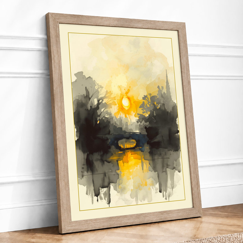 City Light Ascending Modern - Print, A1 - 84.1 x 59.4 cm, Oak