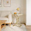 Table d'appoint pour canapé polyvalente, table de bout ronde chic, table basse étroite