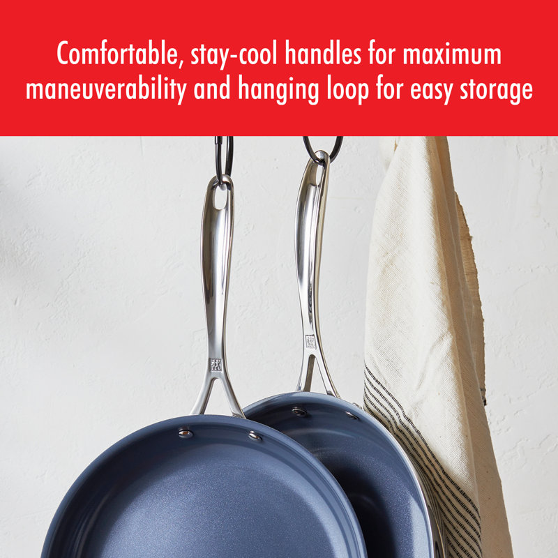 ZWILLING J.A. Henckels Clad CFX Non Stick Stainless Steel Frying Pan, 12"