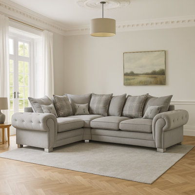 4 Seater Fabric Sofa & Chaise