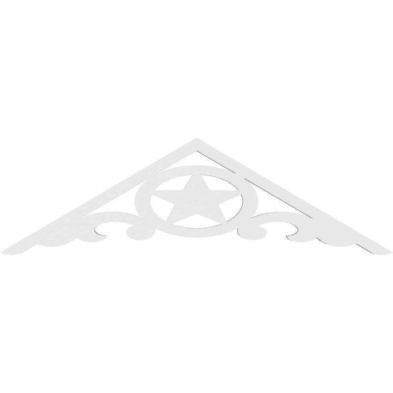 Pignon en uréthane Austin Signature à fronton brun clair apprêté, H 14 po x l 48 po x P 1 po, 7/12