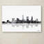 « cleveland ohio horizon bg-1 », reproduction d’impression sur toile tendue en noir et blanc-17944744