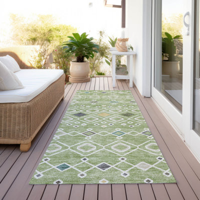 Tapis rectangulaire Aleighna avec envers antidérapant